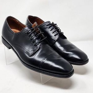 Allen Edmonds Oxford Shoes Mens 12 Black Leather Cap Toe Dress Shoes Narrow